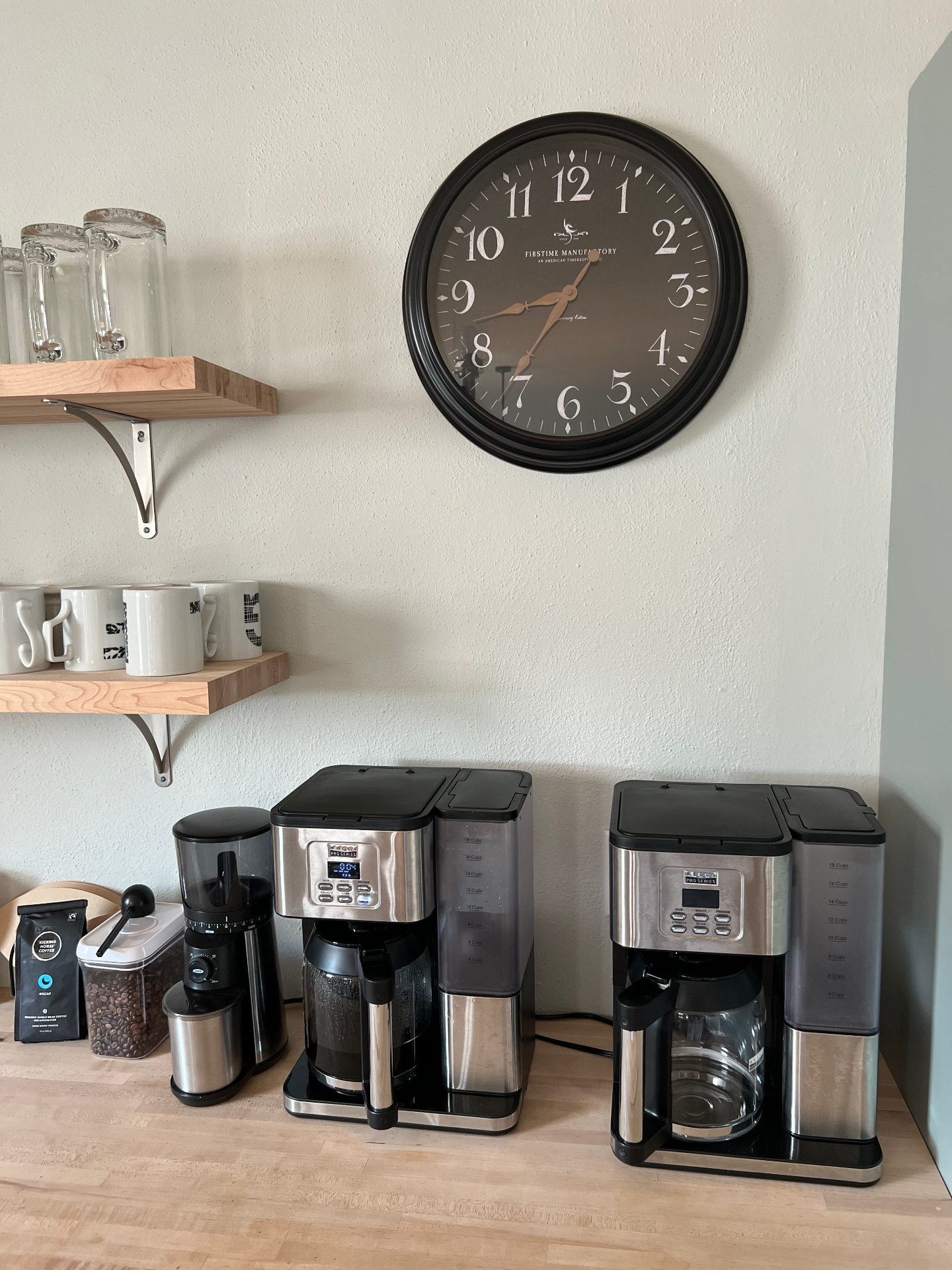 Coffee station with dual brewers