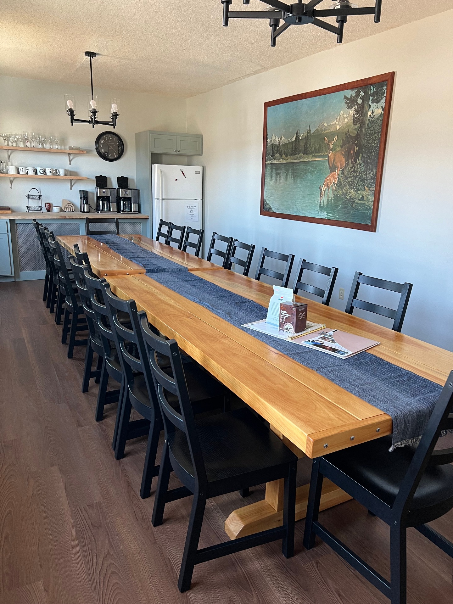 Dining room table with seating